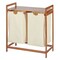 mDesign Bamboo Freestanding Double Laundry Basket Hamper Organizer